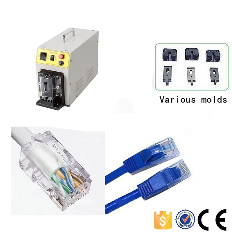 Фото Автоматический обжимной станок для сетевых коннекторов Ethernet, обжимщик для кабелей CAT5, CAT6, UTP №4
