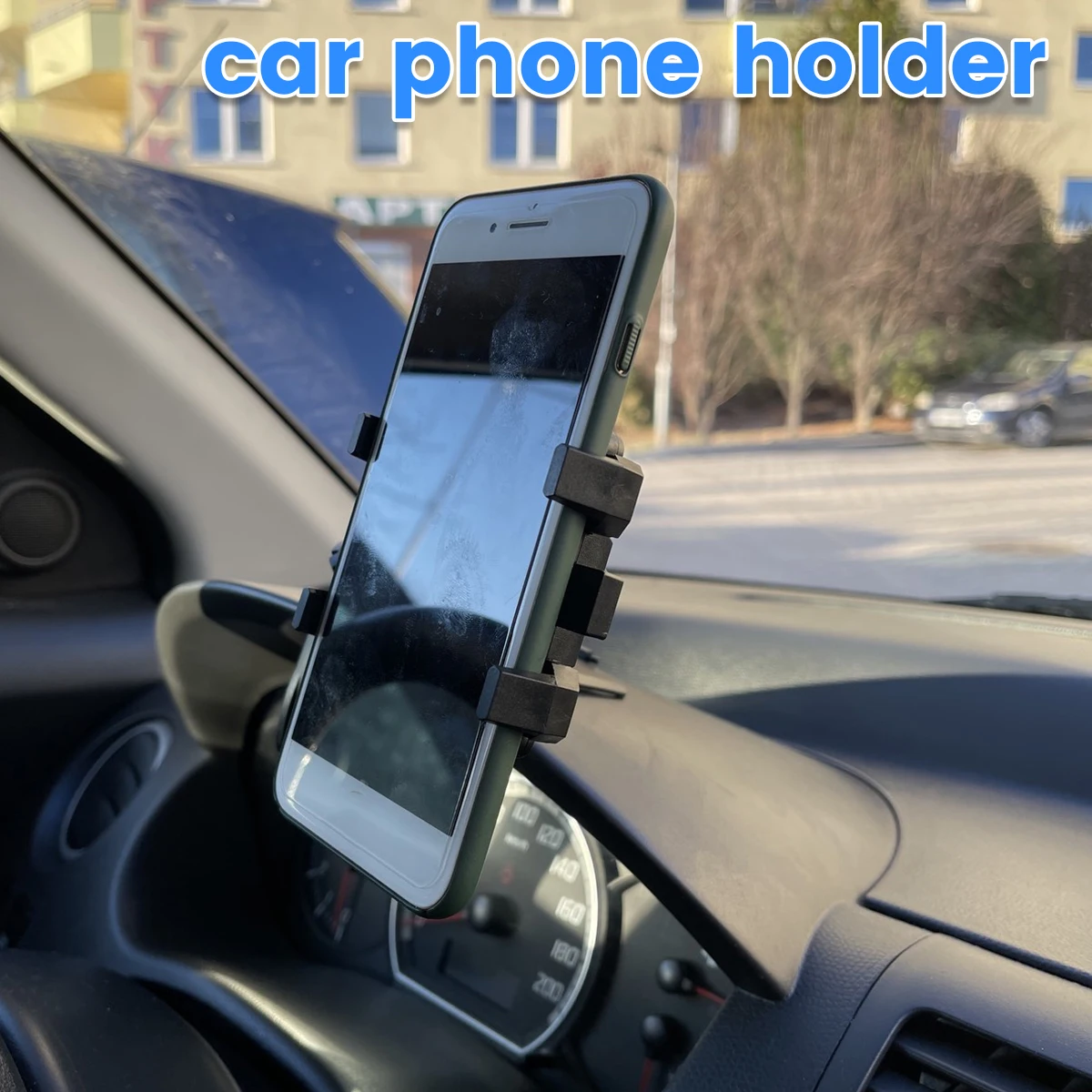 

Hot Car Phone Holder Adjustable Dashboard Car Phone Mount Universal Dashboard Clip Mount Car Phone Stand Rotation Stable Hands