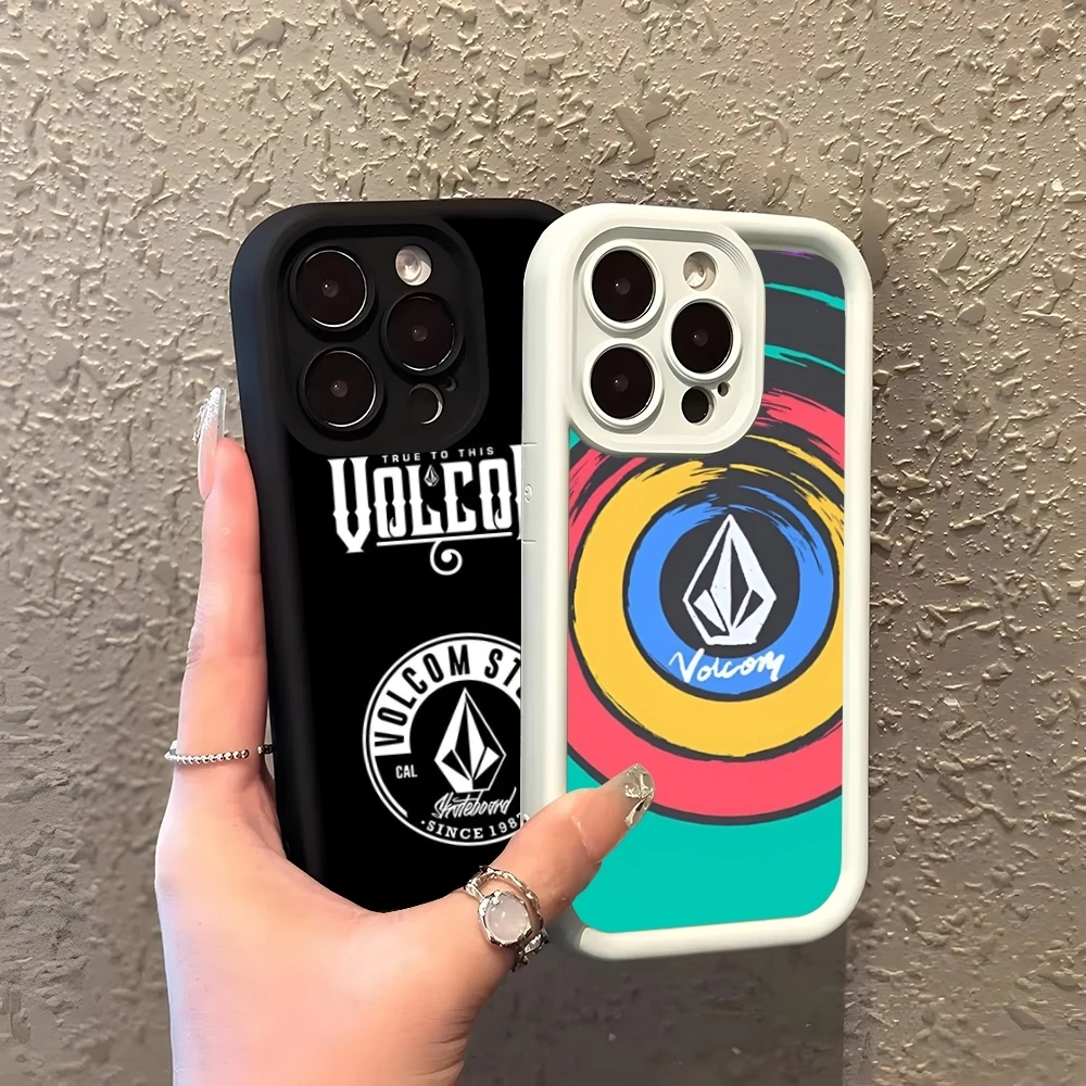 Роскошный чехол для телефона Volcom IPhone 16 Pro Max 15 14 Plus 13 12 11 XR XS X 7 8 мягкая задняя крышка