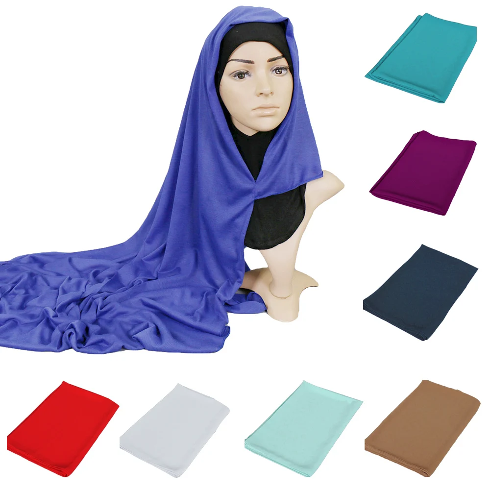 

One Piece Muslim Two Loop Jersey Instant Shawls Hijab Malaysia Plain Islamic Scarves Scarf Slip On Ready Headwear Shawl Fashion