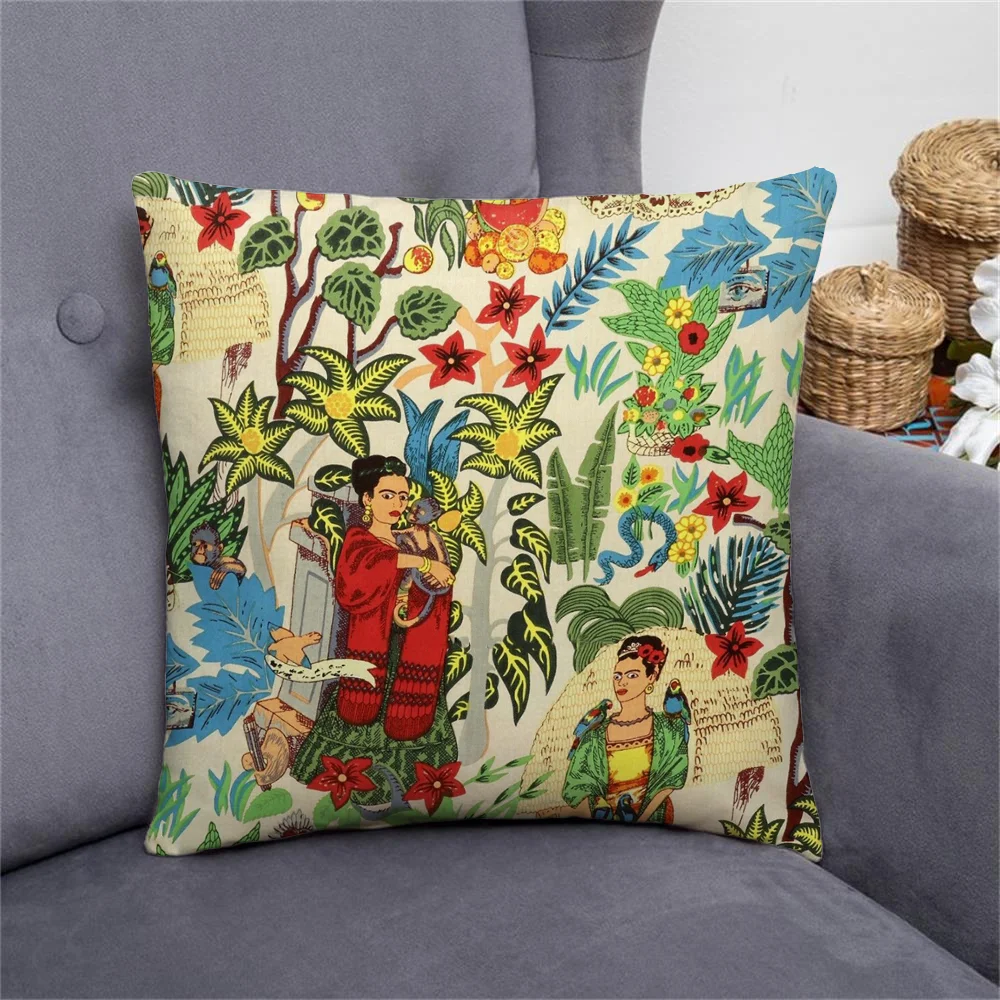 F-FridaS Декоративные Чехлы На Подушки Квадратные Из Смеси Полиэстера/хлопкости Для