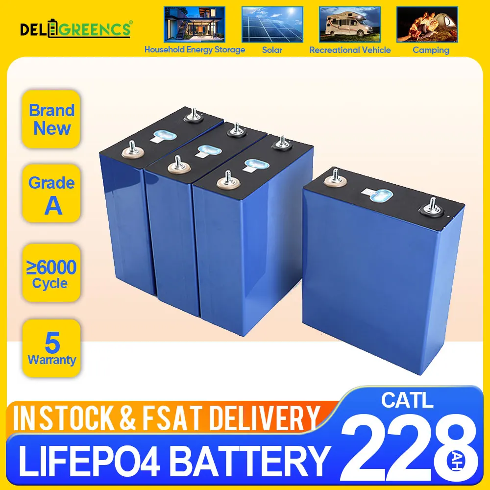 

Батарея Battey CATL 228Ah Lifepo4 12В 24В 48В Lifepo4 230Ah аккумуляторная батарея Lifepo4 Бесплатная доставка для солнечной батареи
