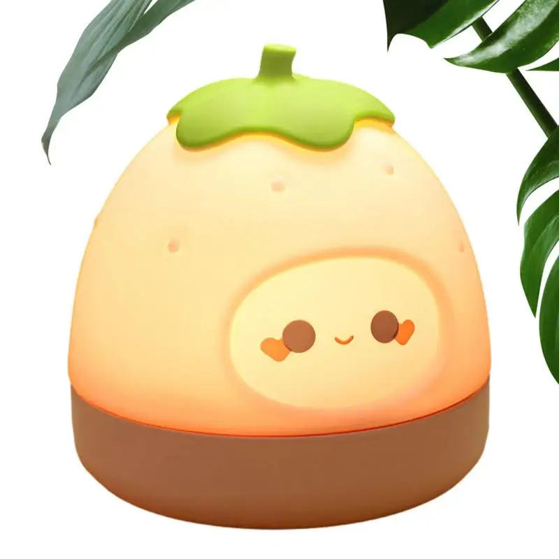 

LED Night Lamp Strawberry Shape Touch Light Colorful Child Holiday Gift Sleeping Creative Bedroom Desktop Decor Lamp