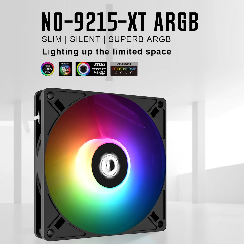 

ID-COOLING NO-9215-XT-ARGB PWM ARGB 4PIN PC Case Cooling Fan Desktop Computer CPU/GPU Radiator Cooler Kit Dissipation Accessory