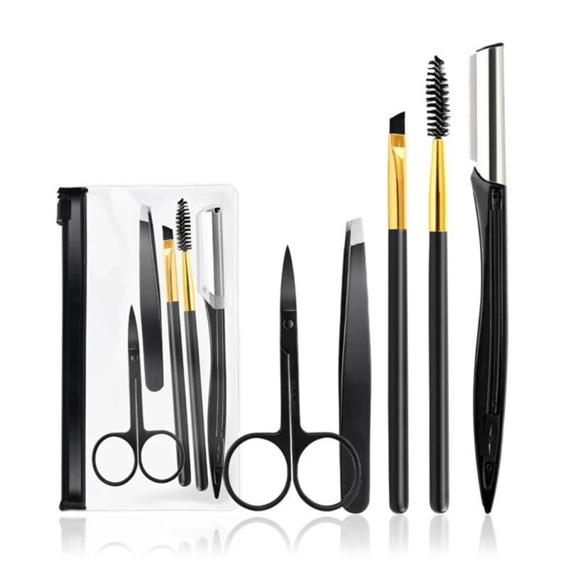 

Eyebrow Trimmer Eyebrow Razors Brow Shaper Kit Eyebrow Scissors Eyebrow Comb Face Tweezers Eyelash Brush Makeup Tool