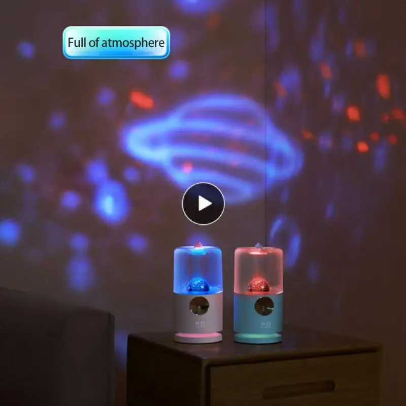 

Smart Rotating Projection Humidifier Household Small Desktop Colorful Night Light Spray Water Meter Air Humidification Purifier