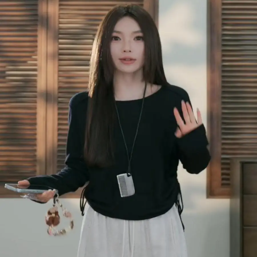 Женская трикотажная кофта Zhang Beibei повседневная универсальная из