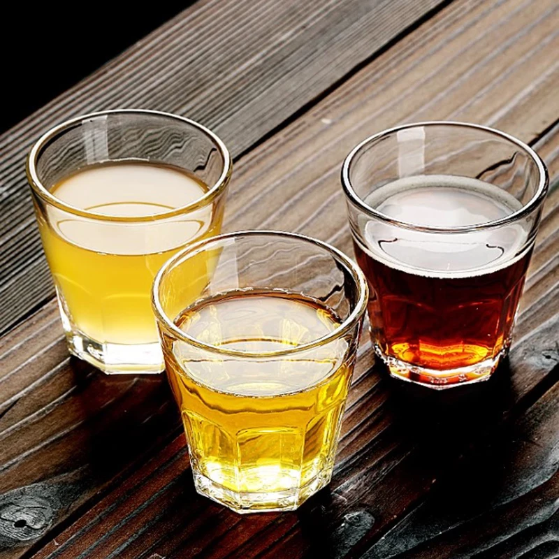 Набор винтажных прозрачных стаканов для вина 6 шт.