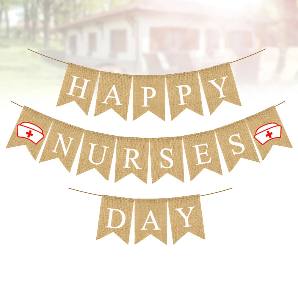 

Day Theme Flag Printing Burlap Banner Swallowtail Garland Bunting Party Supplies for Day