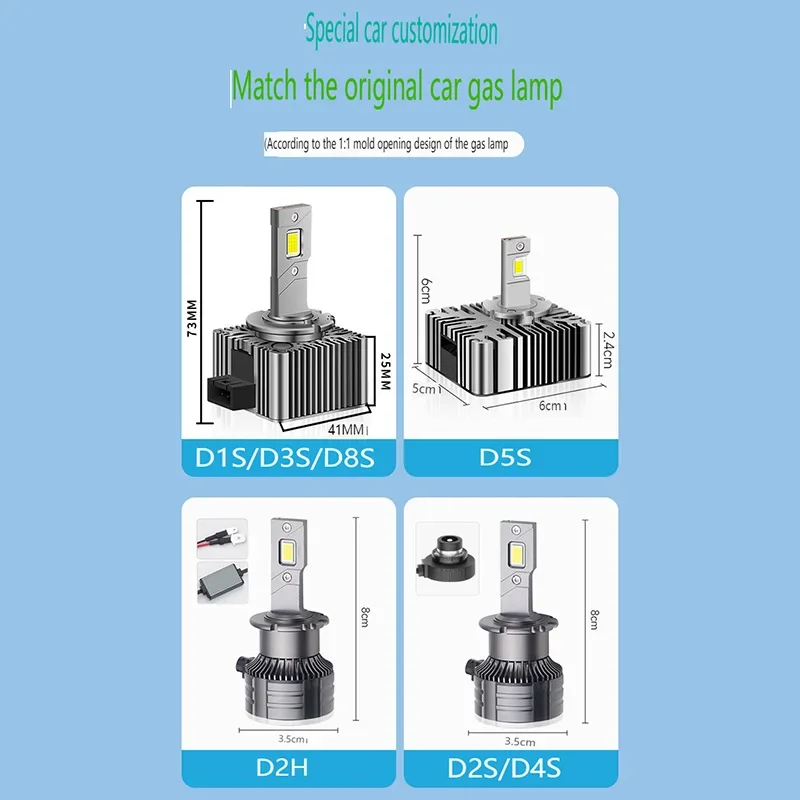 Сверхъяркие лампы для автомобильных фар-D1S D2S D3S D4S D5S D8S D2H совместимы с