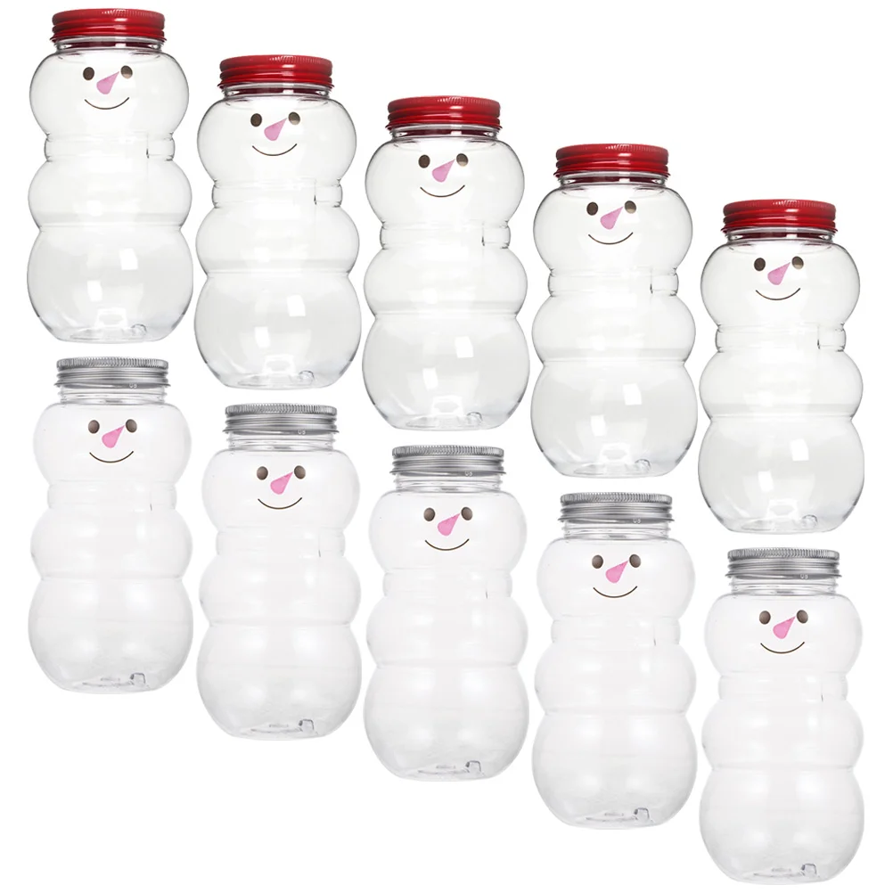 

Bottlesbeverage Bottlechristmas Snowman Juicing Fridgereusable Water Candymini Drink Capsholiday Containers Organizer
