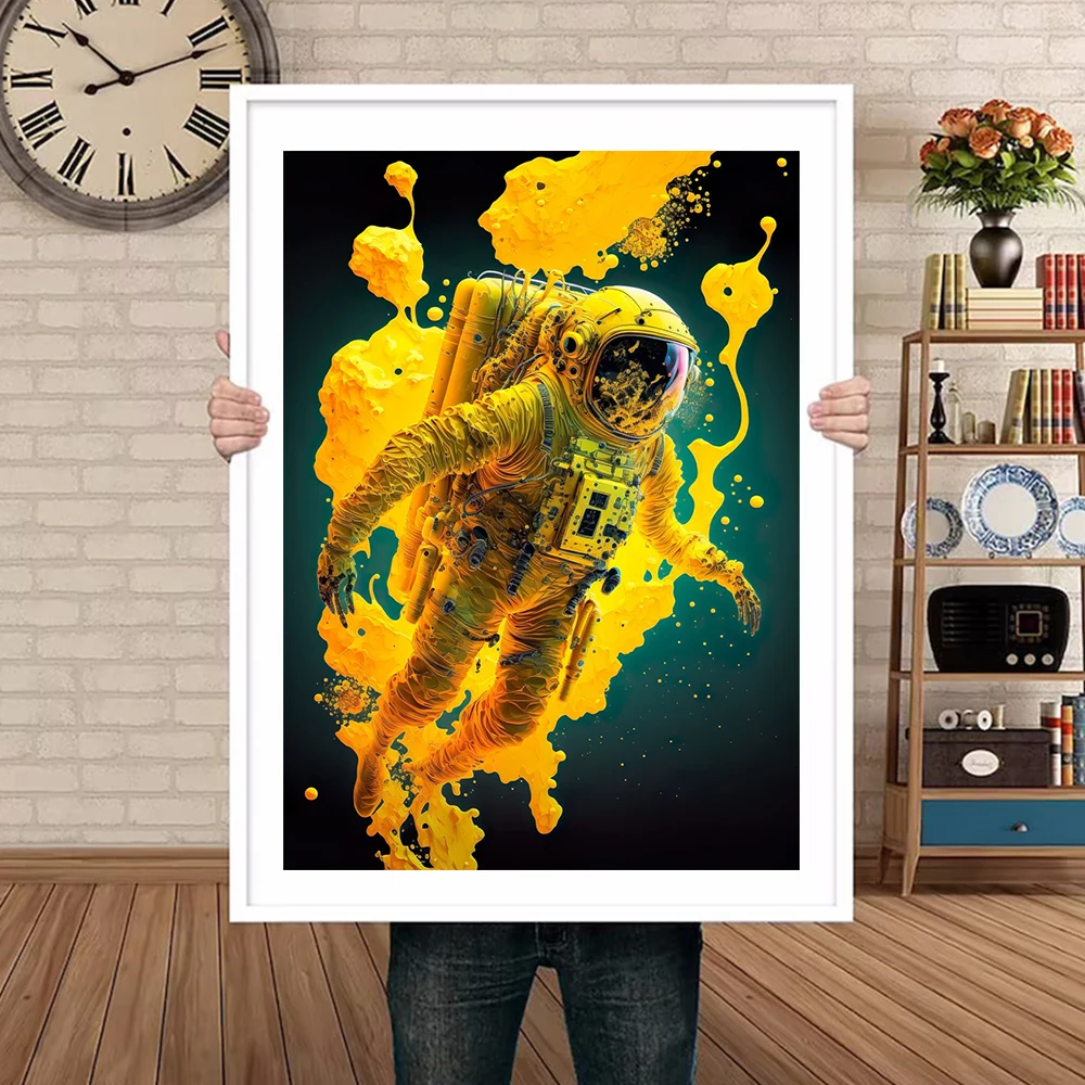 Популярный Космос астронавт искусство эстетика плакат красочная неоновая