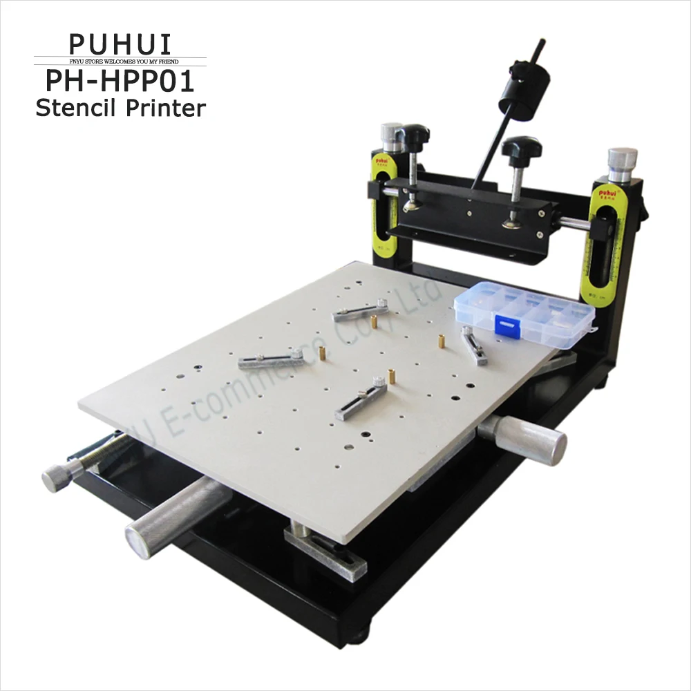 

PUHUI PH-HPP01 New Arrival High Precision Solder Paste PCB board welding 300x400mm Manual Stencil Printer