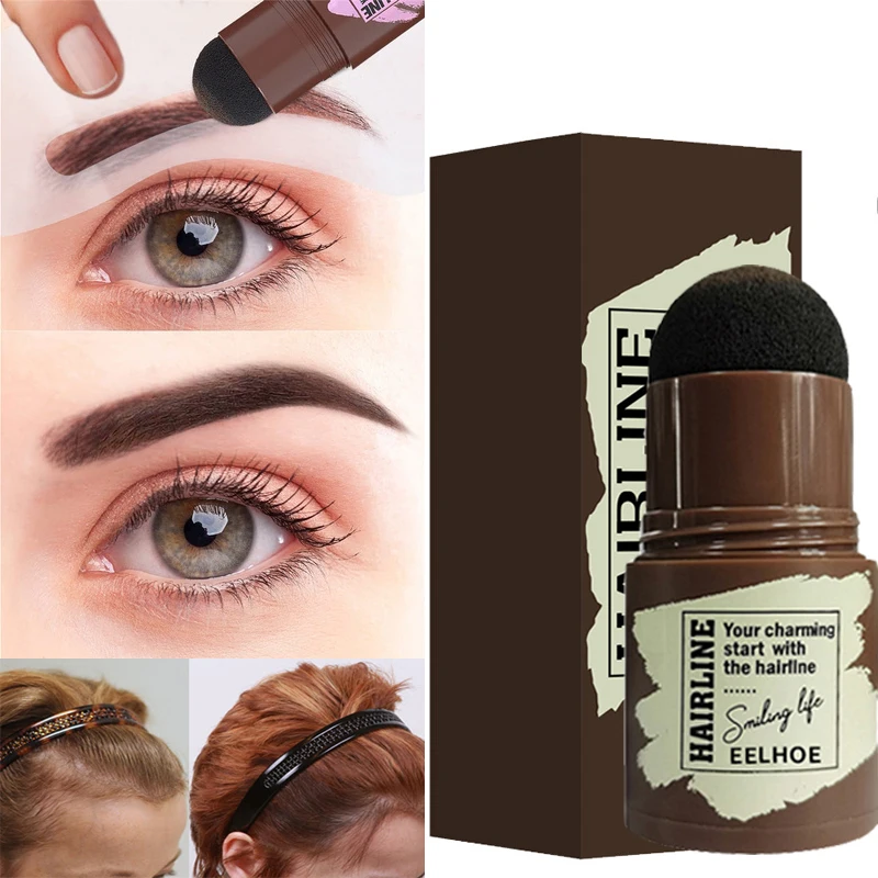 

3 Colors One Step Brow Stamp Shaping Eyebrow Pencil Waterproof Natural Color Eye Makeup Stick Hairline Contour Cosmetic Tools