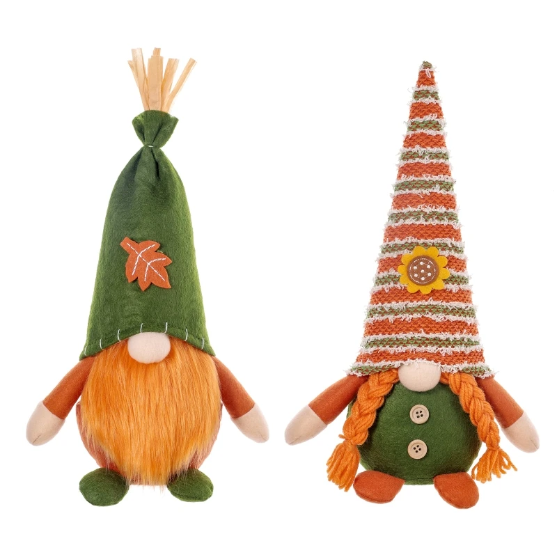 

Праздник сбора урожая, гном, Подсолнух, кленовый лист, милый осенний эльф, карликовое украшение на День Благодарения, кухонный обеденный сто...