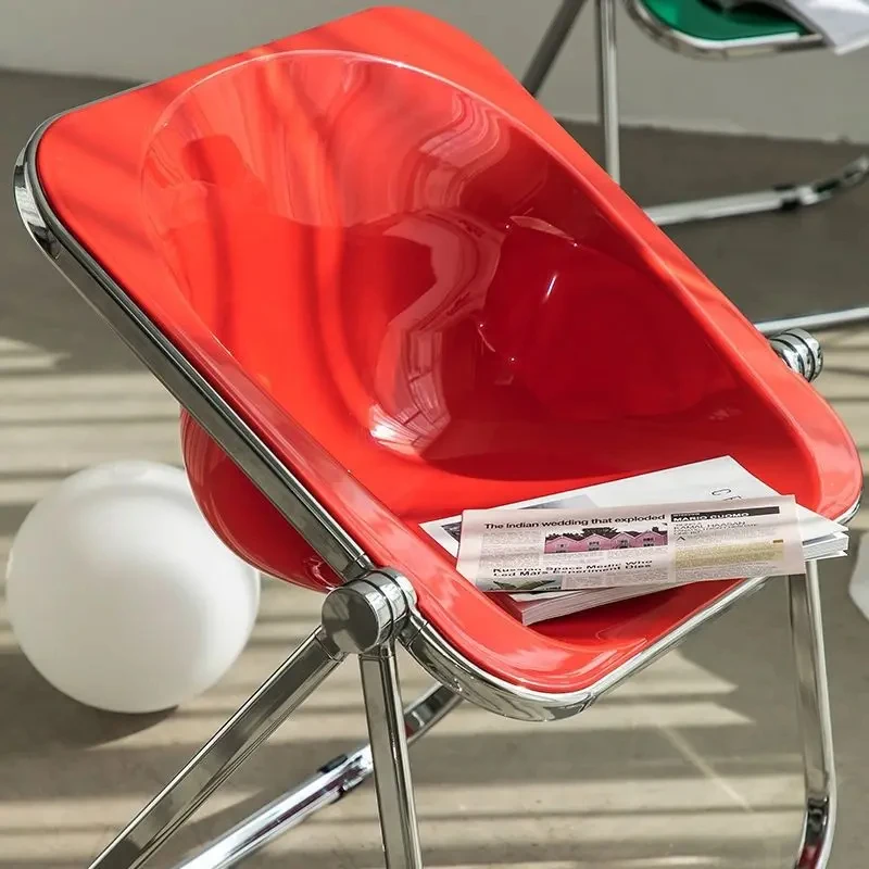 CX105AF INS Стиль Складной стул Корейский простой креативный акриловый Дизайнерский