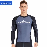 2022 new mens wetsuit tight fitting quick drying split long sleeved swimsuit water sports trousers sunscreen beach surf top