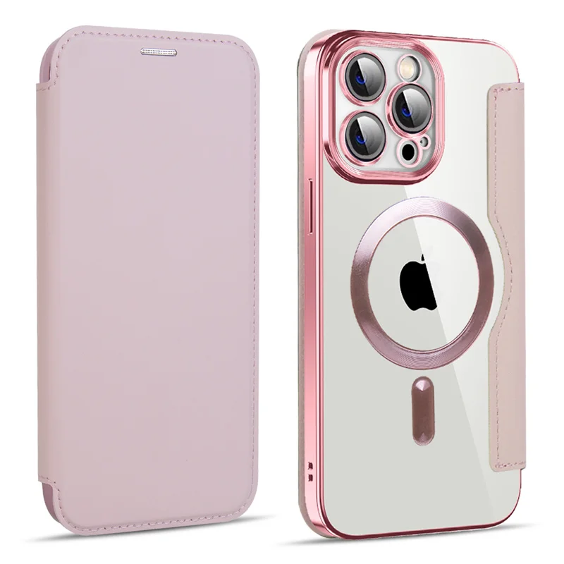 

Wireless Charge Case for iPhone 14 13 12 11 Pro Max 14 Plus Magnetic Shockproof Flip Leather Shell Card Slot Hard PC Back Cover