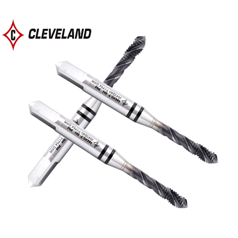 CLEVELAND HSS-PM со спиральным рифленым метчиком JP M2 M2.5 M3 M4 M5 M6 M8 M10 M12 M14 M16 Машинные
