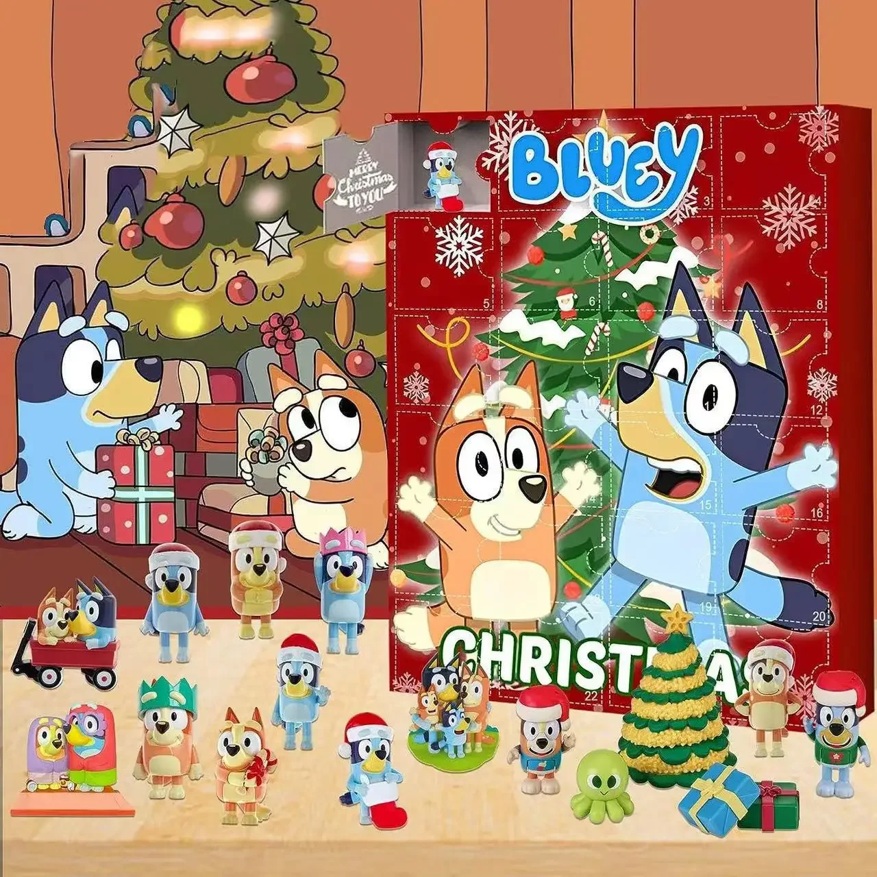 Лидер продаж 24 шт. милая семейная модель Bluey подарок слепая коробка