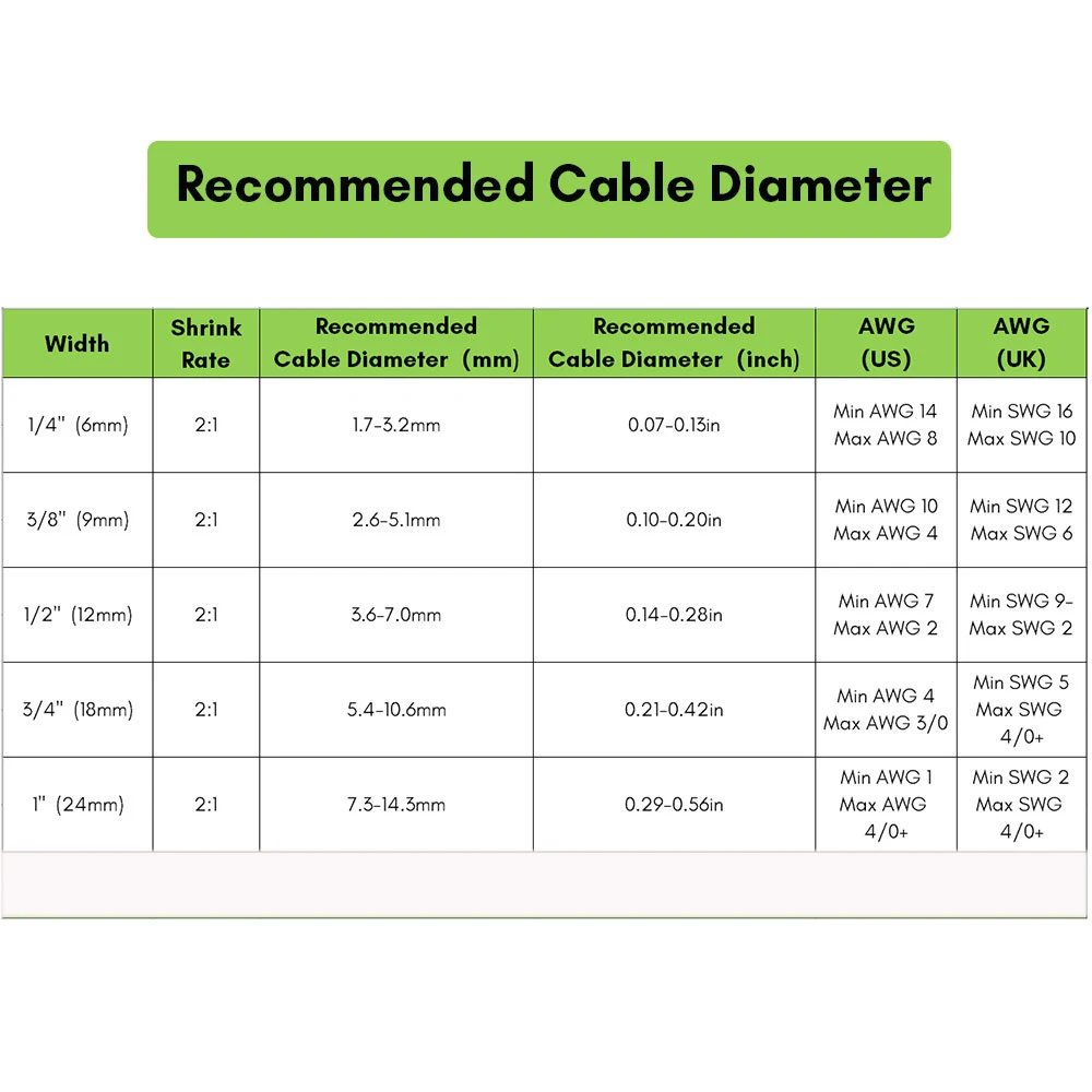 Термоусадочная трубка для сенсорных этикеток Brother HSe-211 HSe-221 241 251 611 631 6/9/12/18/24 мм