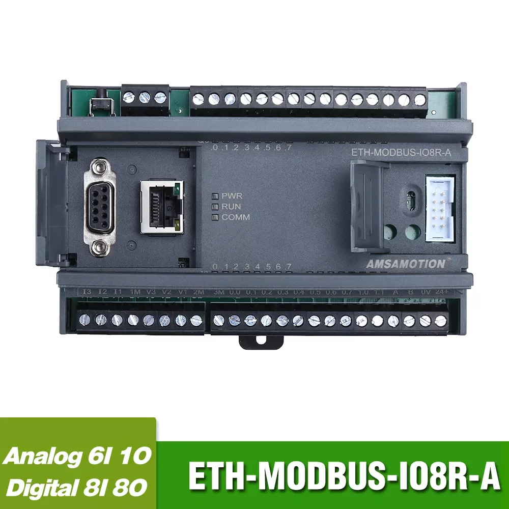 

NEW2023 Ethernet Relay Module MODBUS TCP RTU ETH-MODBUS-IO8R-A RS485 Converter Digital 8I/O Analogy 6I Acquisition Serial Serve