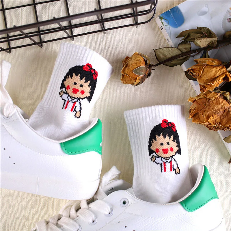 Japanese Kawaii Women Animals Cartoon Tube Socks Cute Egg Rabbit Panther Cotton Long Sokken Female Ladies Pink Milk Dropship