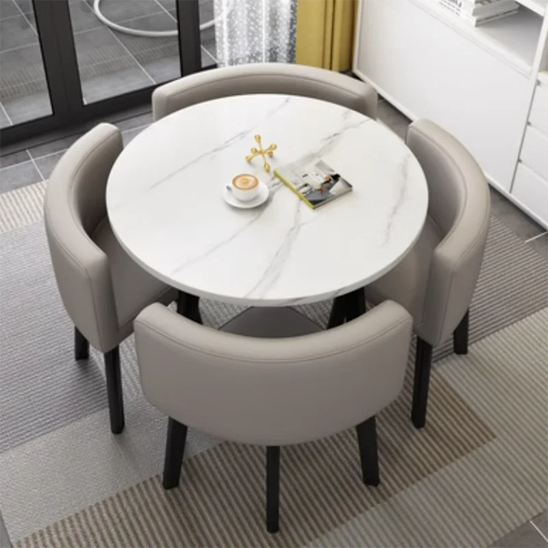 

Modern Living Room Dining Table Center Round Elegant Minimalist Coffee Table Designer Meuble Maison Home Furniture MQ50CJ