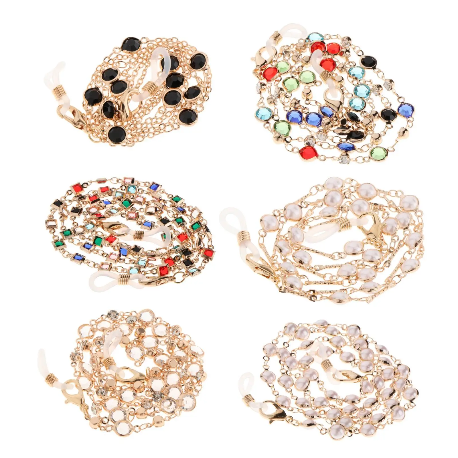 

Elegant Beaded Link Eyeglasses Chain Read Glasses Spectacles Metal Chain Holder Eyewear Rope for Women Men Necklace Cord Lanyard
