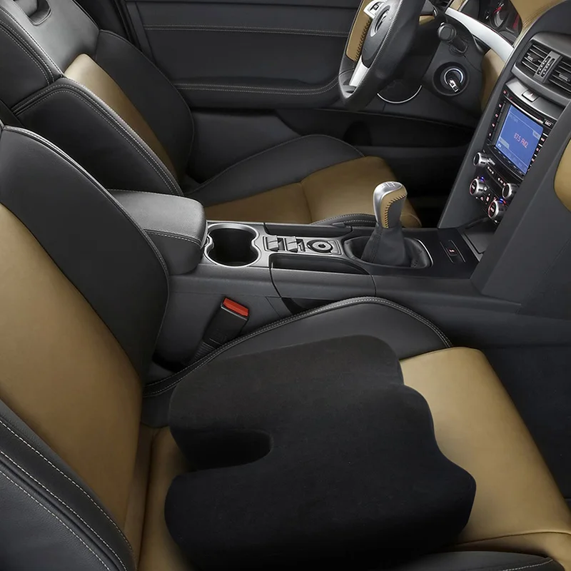 

Car Seat Cushion Black Coccyx Orthopedic Seat Cushion Lumbar Support Comfort Memory Foam Pad for Chair Car Office Home Sofa