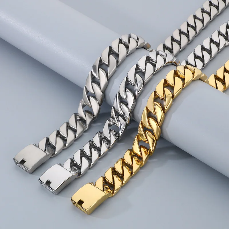 Ожерелье MINDGEM из нержавеющей стали для мужчин кубинская цепь шириной 20 мм 304