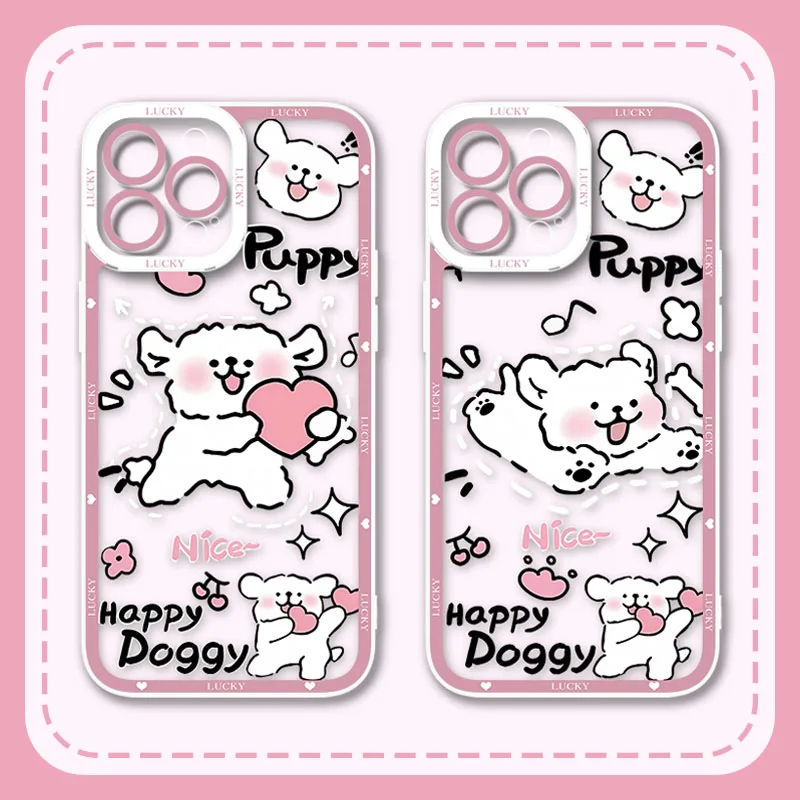 Мягкий силиконовый чехол с милым щенком для Xiaomi Redmi Note 12 4G 5G Turbo 11 Pro Plus 12S 11S 10S 9S 10 8 7 6