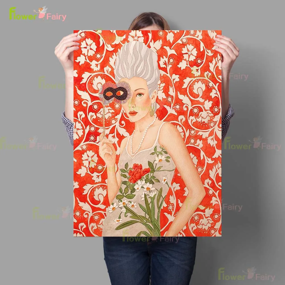 

Настенная картина "Девушка с цветком"