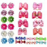 100pcspack choose patterns puppy dog small hair bows pet dog hair accessories dog grooming bows for small dog puppy yorkshir