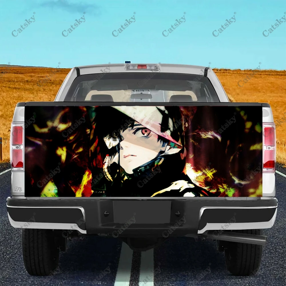 

Custom Anime Tokyo Style Ghou Car Tail Trunk Protect Sticker Decal Car Automobile Decoration for SUV Off-road Universal Pickup