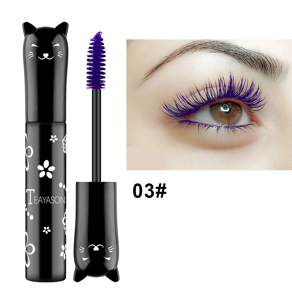 2022 Hot Sale TEAYASON Color Mascara Waterproof Long Lasting Eyelashes Easy To Remove Easy To Wear Mascara Beauty Makeup images - 6