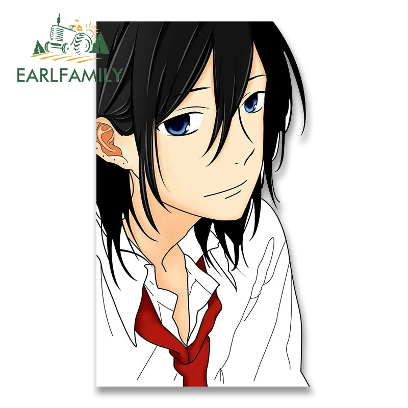 

EARLFAMILY 13cm x 7.7cm for Horimiya Car Stickers Waterproof Simple Decals Personality Bumper Trunk Decor Car Door Protector