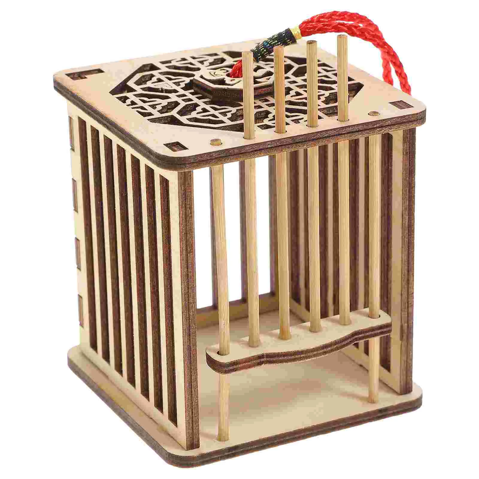 

Cage Grasshopper Reptile Box Habitat Carrier Catcher Pets Wood House Insect Cricket Bug Wooden Feeding Shelter Insert Nesting