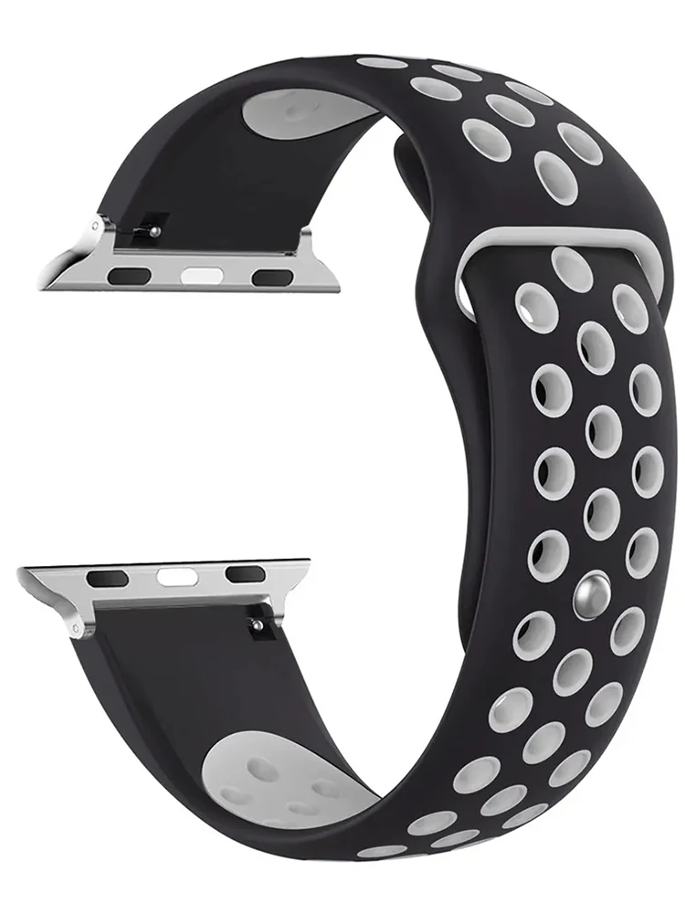 Ремешок спортивный для Apple Watch band силиконовый браслет iWatch series 9 8 7 6 5 3 se ultra 2 45 мм 44 49