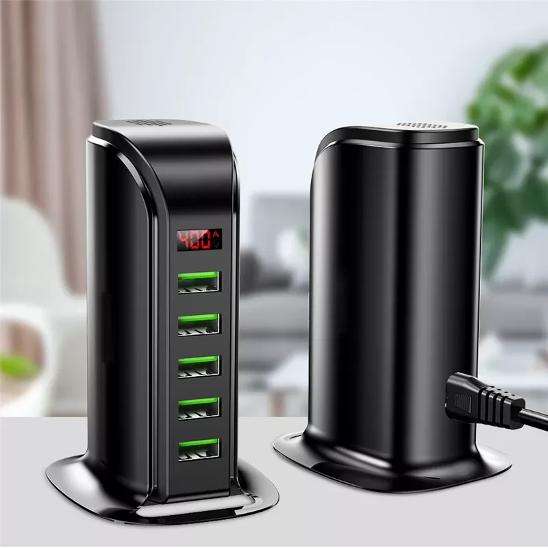 

TKEY Universal Multi 5 Port USB Charger HUB USB Quick Charger Charging station Dock Travel Adapter Wall Socket US EU UK Plug