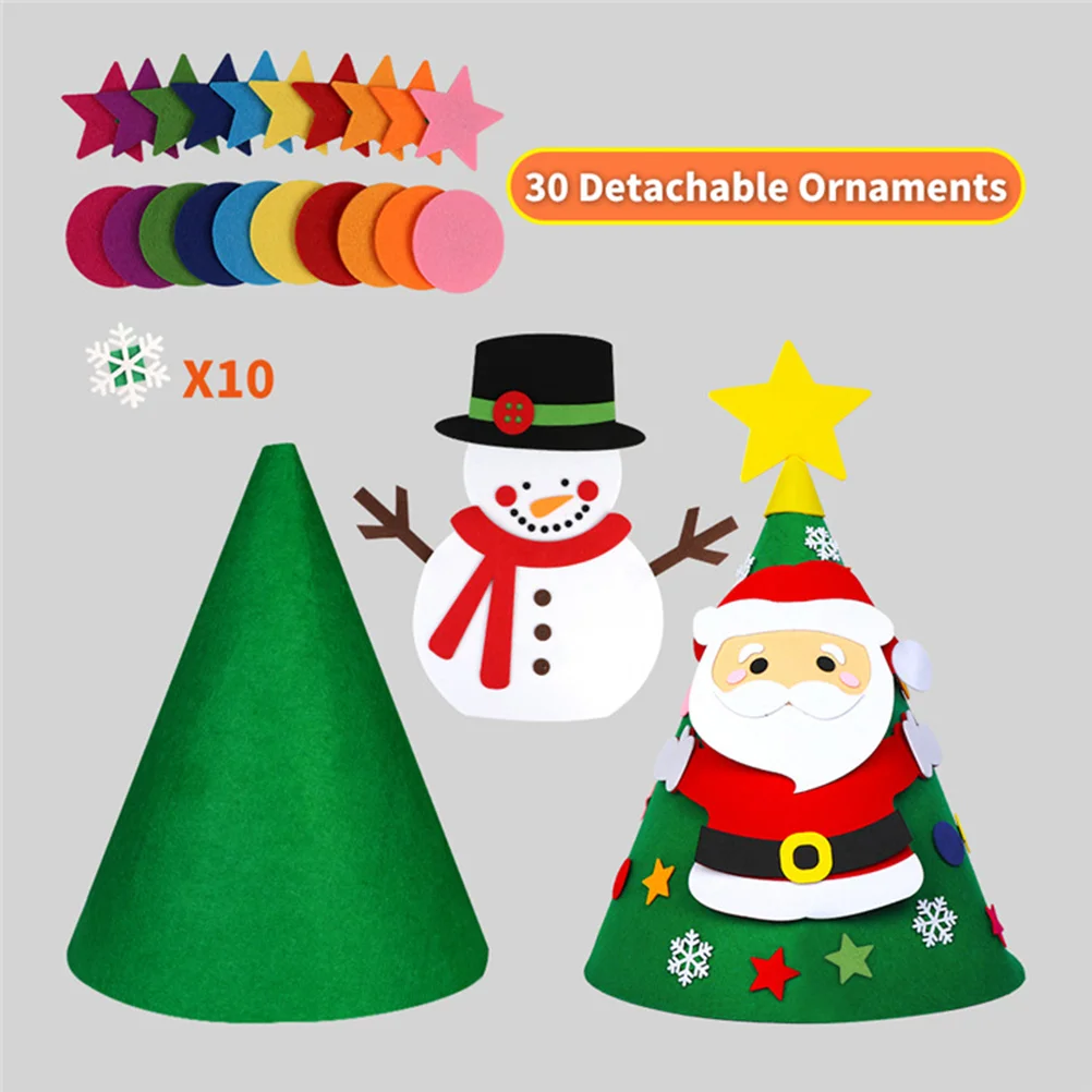 

Christmas Tree Felt Decorations Diykids Unfinished Pendant Pine Ornament Hanging Gifts Children Wool Holiday Kitwall Game