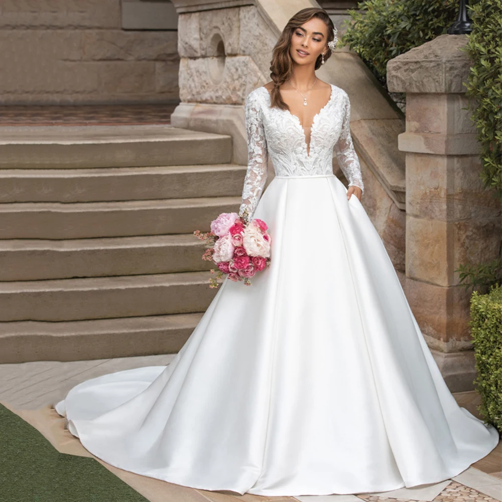 Женское кружевное платье невесты