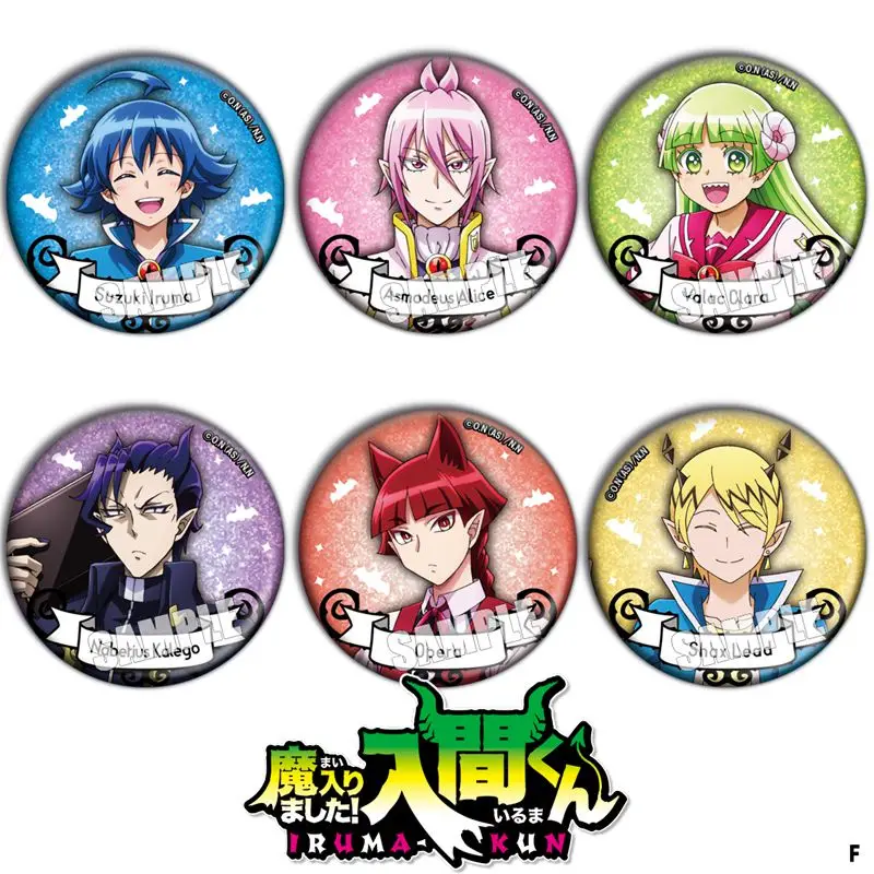 

Anime Welcome To Demon School ! Iruma-Kun Valac Clara Figure 58mm Badge Round Brooch Pin 2362 Gifts Kids Collection Toy