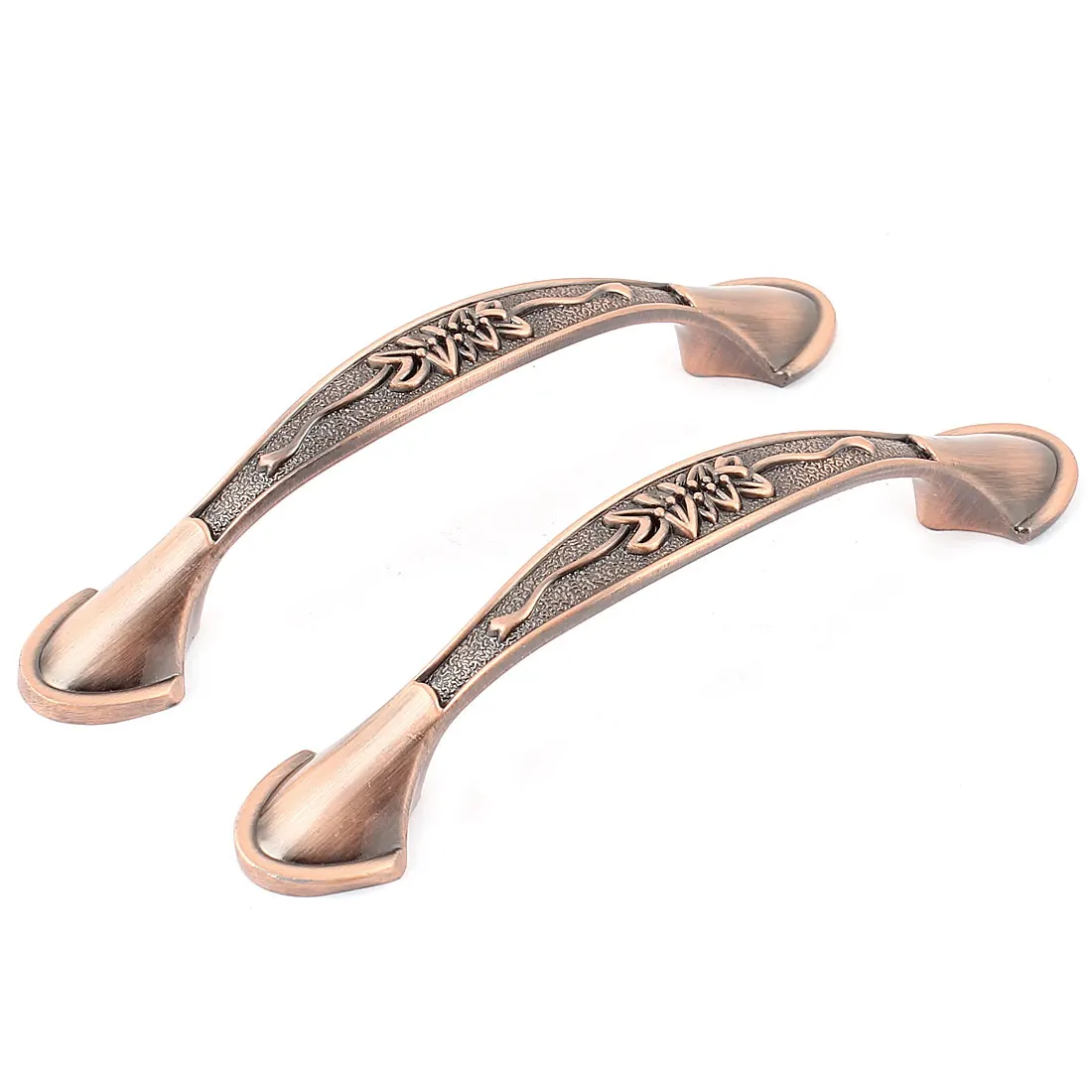 

2pcs 96mm Hole Center Copper Tone Bow Knob Cabinet Door Pull Handle 11.5cm Long Furniture Hardware for Cabinet Door Drawer