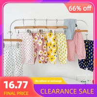 hot sale ins 2022 autumn new baby and infant girl baby flower cute printed cotton trousers all match leggings boy and girl