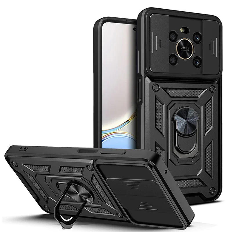 

For Huawei Honor X30 Case Rugged Armor Magnetic Car Ring Phone Cases For Honor X30 HonorX30 Honor X 30 Stand Holder Back Cover