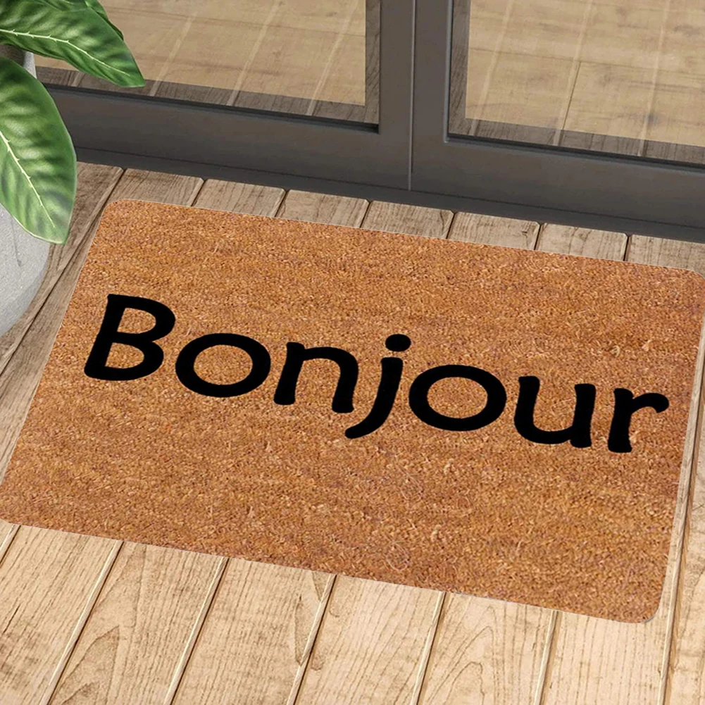 

Нескользящий напольный ковер, нескользящий резиновый дверной коврик, 3D французский принт, впитывающий воду напольный ковер, коврики для ва...