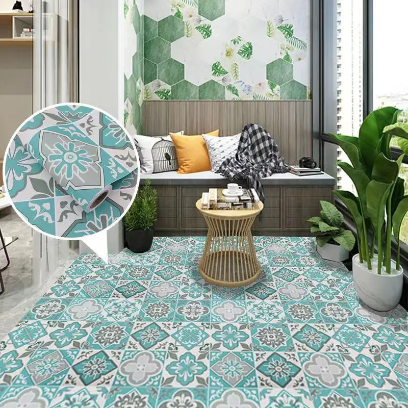 Утолщенная самоклеящаяся напольная наклейка водостойкая маслостойкая из ПВХ