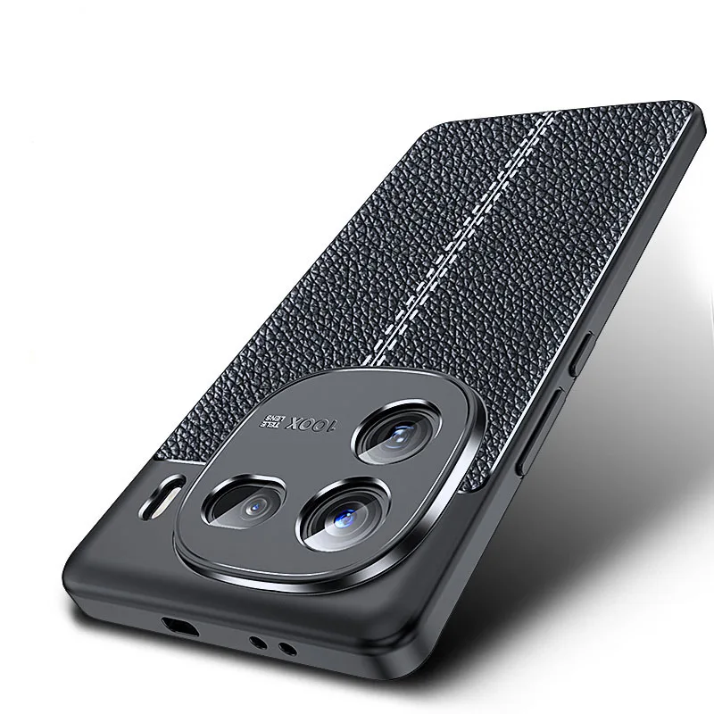 Роскошный деловой кожаный чехол из искусственной кожи для vivo iQOO 12 Pro