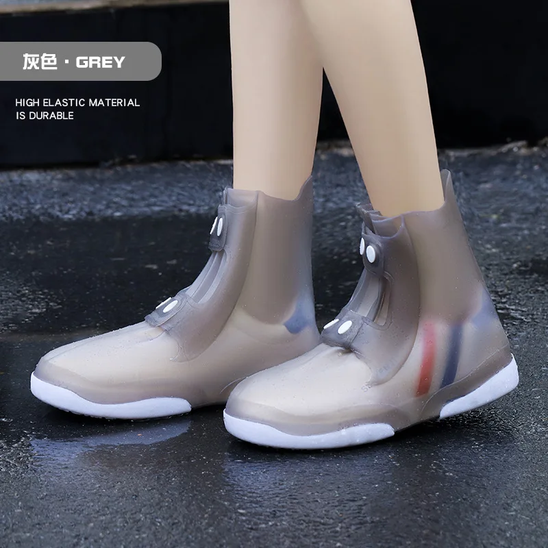 2023 New Women And Men Waterproof Shoes Cover Thicken Non-slip Unisex Rainy Day Shoes Protector Reusable Silicone Rain Shoes